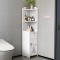 Dulap vertical pentru baie, cu 3 polite, 2 sertare, dimensiuni 90x24x24 cm, greutate maxima suportata 15 kg, alb