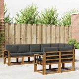 vidaXL Set de canapele de exterior cu pernă 8 pcs Natural și Antracit 3366580