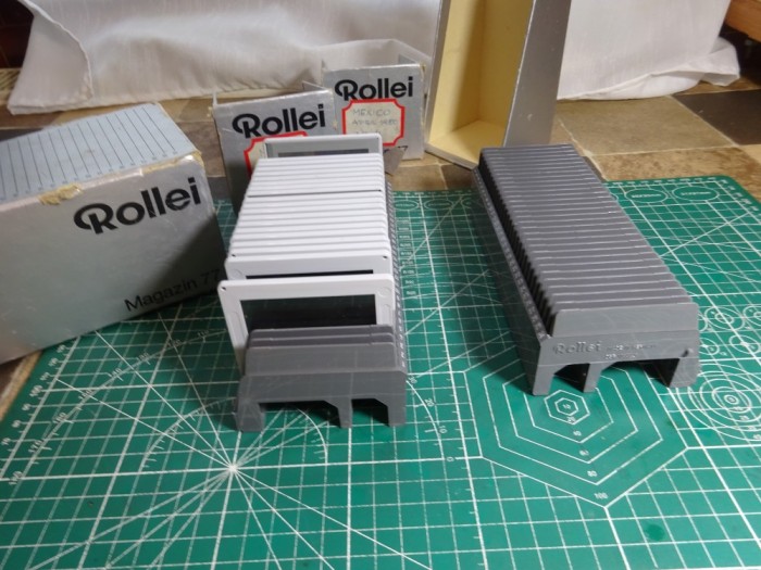 Magazie diapozitive Rollei magazin 77/format mediu/set 2 bucati