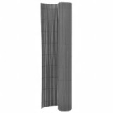 Cumpara ieftin Gard pentru grădină cu 2 fețe, gri, 110x500 cm