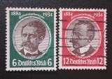 Pereche 2 Timbre Germania Al Treilea Reich 1934 Aniversarea Coloniasmulul Gustav Nachtigal și Karl Peters 6 Pfennig și 12 Pfennig - A123
