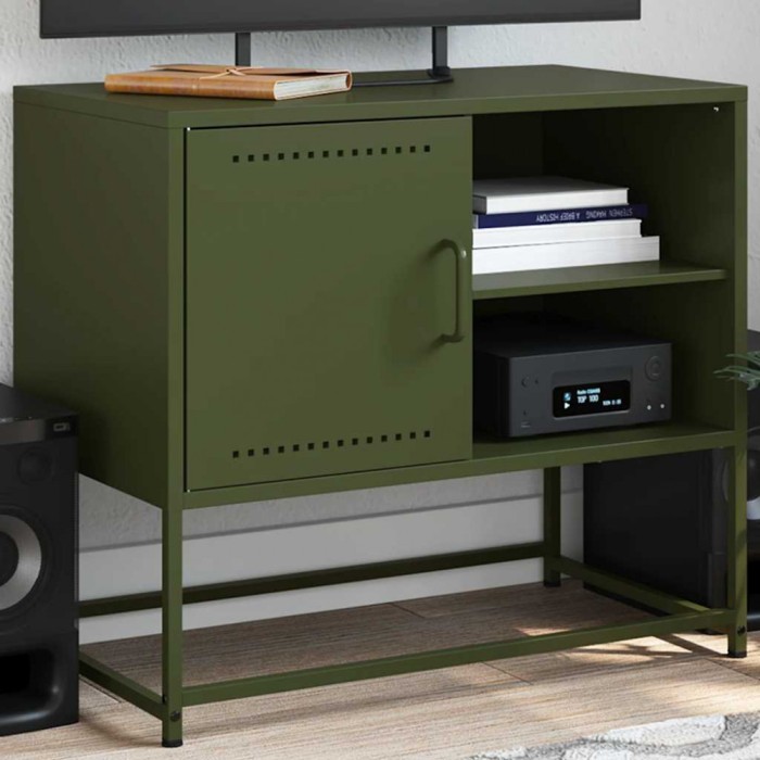 vidaXL Dulap TV, verde măsliniu, 68x39x60,5 cm, oțel 846522