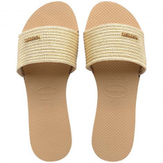 Havaianas papuci YOU MALTA METALLIC femei, culoarea auriu, 4147312.0570