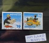 TS21 - Timbre serie Elvetia 1999 Mi 1673-74, Stampilat