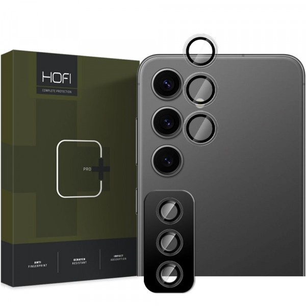 Folie de protectie Camera Spate HOFI CamRing PRO+ pentru Samsung Galaxy S25+ S936, Sticla Securizata, Neagra
