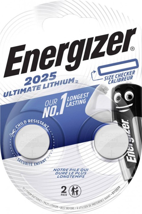 Baterii CR2025 - Energizer Ultimate Lithium, 2 buc / set