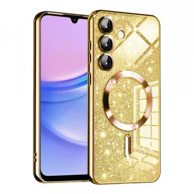 Husa MagSafe pentru Samsung Galaxy A15 5G A156 / A15 A155, Techsuit, Luxury Glitter, Aurie foto