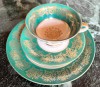 Set - mic dejun / ceai / cafea - Bavaria - 1945 - 1 persoana - poleit cu aur 24K, Decorative