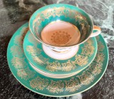 Set - mic dejun / ceai / cafea - Bavaria - 1945 - 1 persoana - poleit cu aur 24K, Decorative