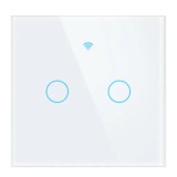 Intrerupator inteligent cu 2 butoane, Senzor, Wi-Fi + RF, Smart home, 240V