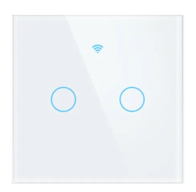Intrerupator inteligent cu 2 butoane, Senzor, Wi-Fi + RF, Smart home, 240V foto