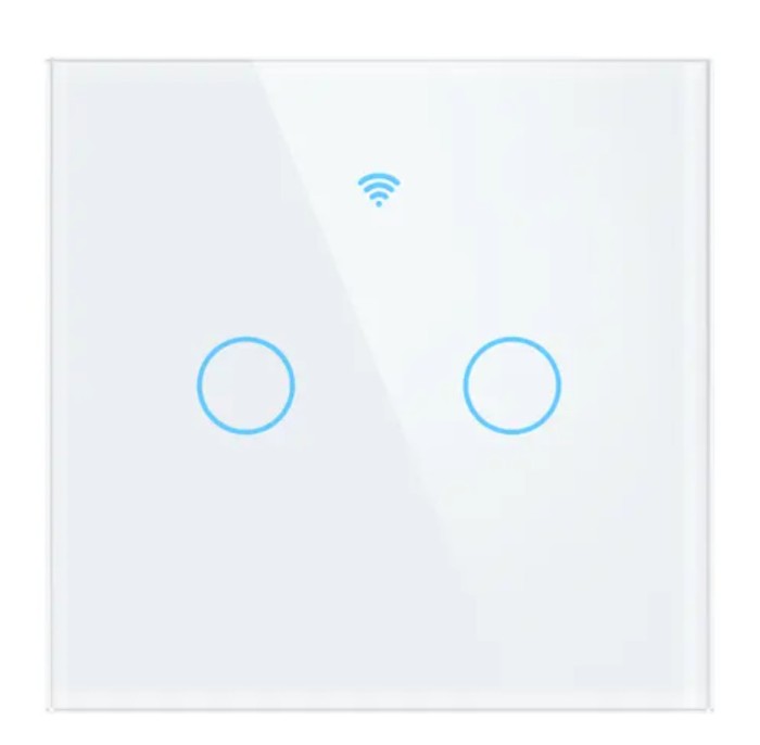 Intrerupator inteligent cu 2 butoane, Senzor, Wi-Fi + RF, Smart home, 240V