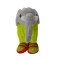 Jucarie Moale de Plus de Tip Breloc, Flippy, Model Italian Brainrot Elefant Cactus Lirili Larila, 17 x 8 cm, Verde Gri
