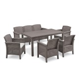 Venus IV 7 locuri set de mobilier de grădină cappuccino