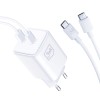 Incarcator Retea Cu Cablu USB-C 3MK HyperCharger, 45W, 3A, 2 x USB-C, Alb, Universal