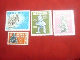 Serie mica - Olimpiada din Mexico 1968 , Mexic ,4 valori (din5)