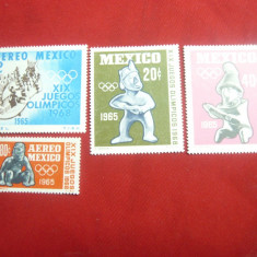 Serie mica - Olimpiada din Mexico 1968 , Mexic ,4 valori (din5)