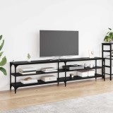 vidaXL Cabinet TV Stejar Negru 200 x 30 x 50 cm 881293