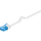 Cablu de retea RJ45 CAT 6A flat UTP 0.5m Alb, Goobay 96303