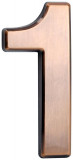 Număr MagicHome &acute;1&acute;, număr de casă, cu bandă adezivă, bronz, 70x100 mm, ABS, Strend Pro