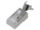 Conector RJ45 Cat 6a ecranat 8p8c cu mufă PIN 8