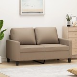 Gossi canapea cu 2 locuri, cappuccino, 120 cm, piele ecologica