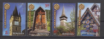 Arhitectura, biserici - Descoperiți Rom&amp;acirc;nia, Maramureș, 2014, LP 2030, MNH foto