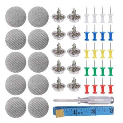 Set de 65 capse pentru reparat plafon auto, usor de instalat, gri foto