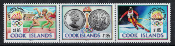 INSULELE COOK 1992 - Sport, Jocuri Olimpice/ serie completa MNH (CV15&euro;)