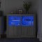 Gossi dulapuri laterale cu lumini led 2 buc.sonoma gri lemn prelucrat