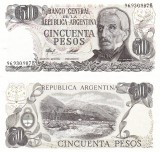Argentina 50 Pesos 1976 P-301 UNC Bancnota Straina