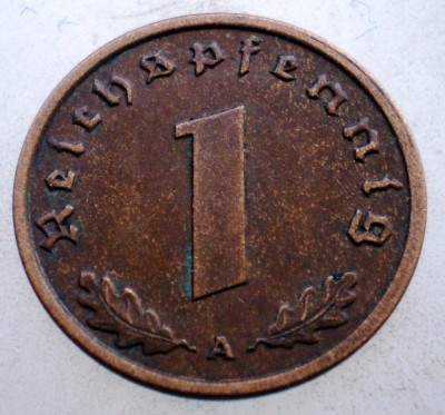 2.742 GERMANIA 1 REICHSPFENNIG 1938 A foto