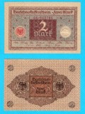 Germania (p#60) 2 Mark 1920 aUNC+ 'Darlehnskassenschein' serie: 86.662765; (ROG CITITI DETALIILE!)