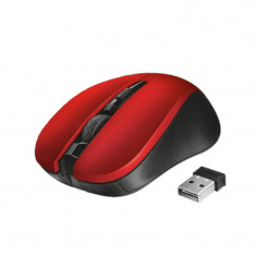Mouse Trust Mydo Silent Click, Wireless 2.4 Ghz, Receiver USB, Senzor Optic, 1800 DPi ajustabil, Rosu foto