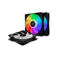 Ventilator carcasa Deepcool CF120 120mm RGB LED ?three fan pack foto