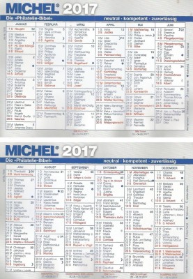 Germania, Michel, calendar de birou, 2017 foto