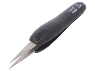 Pensetă ESD IDEAL-TEK 120mm, v&amp;acirc;rf ascuțit, cod 00.SA.DN.6 foto