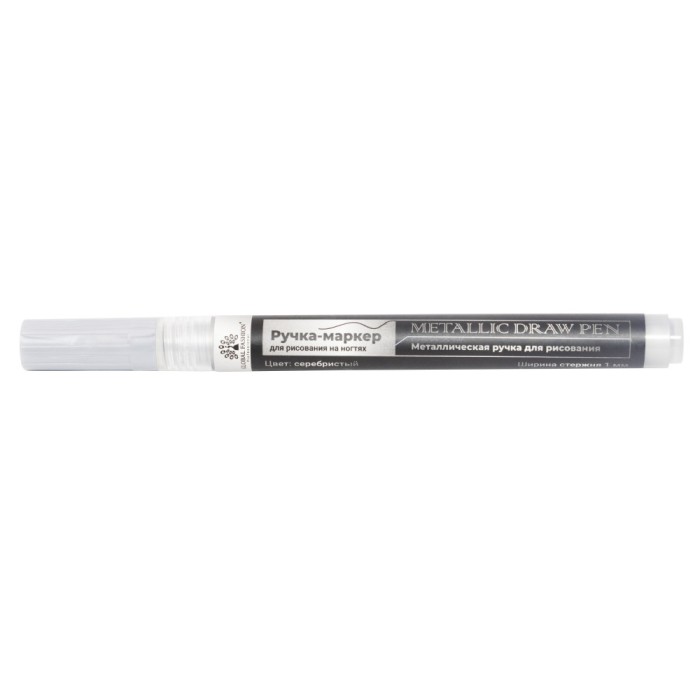 Marker pentru desen pe unghii, lățimea tijei 1 mm, culoare: Argintiu