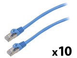 Patch cord F/UTP 6 litat CCA PVC albastru 1,5m 26AWG