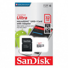 Micro secure digital card sandisk 32gb clasa 10 reading speed: 100mb/s