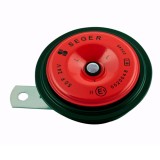Claxon Auto Seger 24V, 3A, Ton Jos, Tip Disc, Negru/Rosu, Compatibil ECE R-28 si EEC70/388