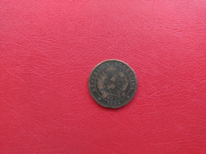 ARGENTINA - Moneda 2 CENTAVOS 1884 ( bronz )