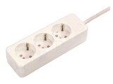 Prelungitor Alimentare AS SCHWABE 3G1,5mm&sup2; 1,4m PVC Alb 3 Prize 16A 13911