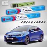 Cumpara ieftin Ștergătoare Toyota Corolla E21 Sedan 2019-prezent | Set Față și Spate Flat Premium &ndash; TeamCar&reg;