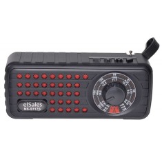Boxa portabila elSales NS-S117S cu Bluetooth, USB, MicroSD, incarcare solara, Radio, negru
