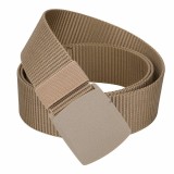 Cumpara ieftin Curea barbati din nylon ajustabila, design fara gauri, catarama din plastic rezistent, 120 cm, bej , confort, durabilitate si stil modern