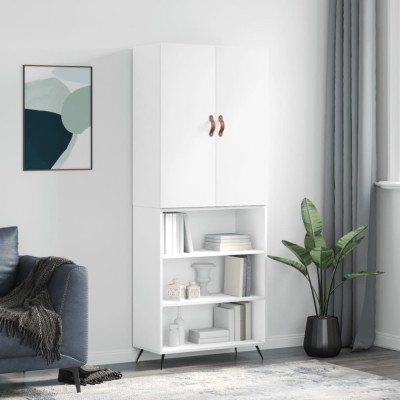 vidaXL Dulap &amp;icirc;nalt, alb, 69,5x34x180 cm, lemn compozit 3196043 foto