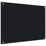 Gossi panou antistropi de bucatarie, negru 80x60 cm sticla securizata