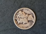 1 Dime Mercury 1941 SUA, Argint 900, Moneda America KM# 140, 2.5g, 17.9mm