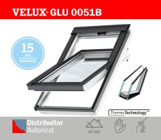 Fereastra mansarda VELUX GLU 0051B poliuretan, 2 sticle, maner jos foto